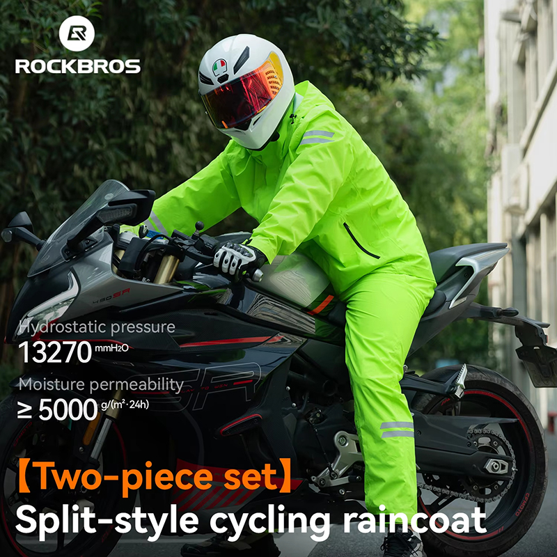 Cycling Gear Women Sale - ROCKBROS Fietsregenjas All-weather Zware Regenbestendige Ademend