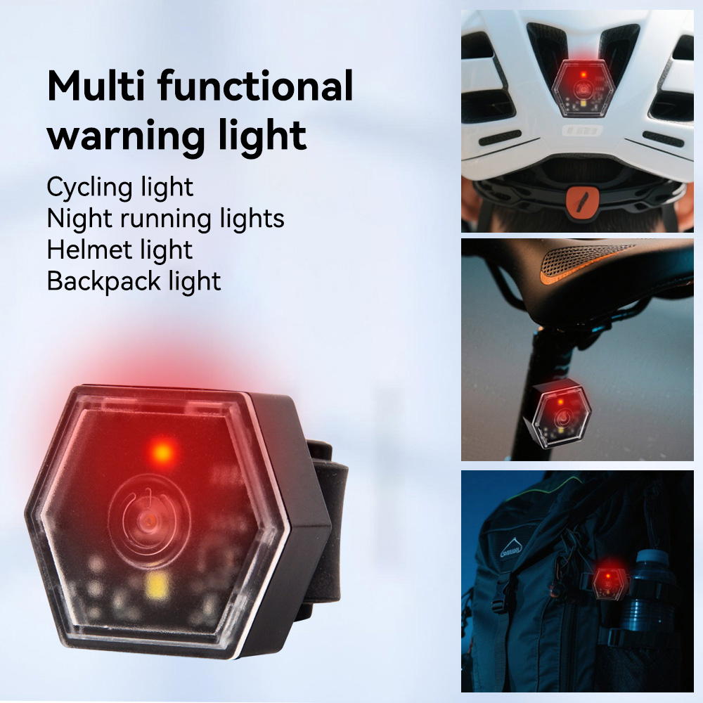 Bicycle Helmet - Multifunctionele fietsachterlicht voor fietsen, nachtelijk fietsen,