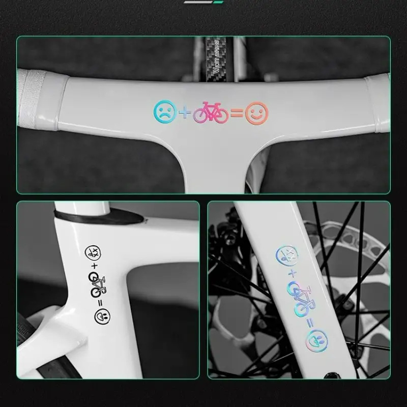 Cycling Gear Sale - 4 stuks Happy Face Bike Sticker