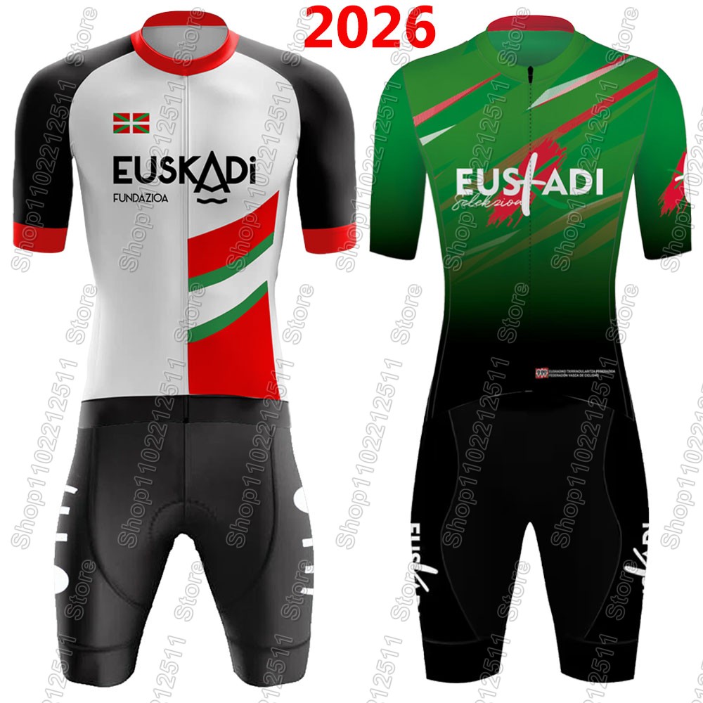 Cycling Bib Shorts - Euskadi Team Wielertrui 2026 Set Zomer