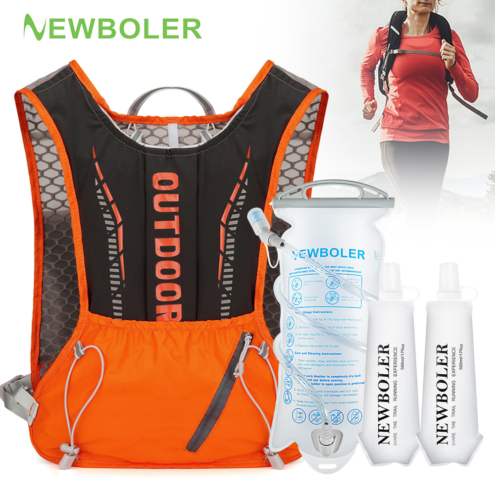 Cycling Gear Backpack - NEWBOLER Hardlooptas voor buitensporten Ademende hydratatie