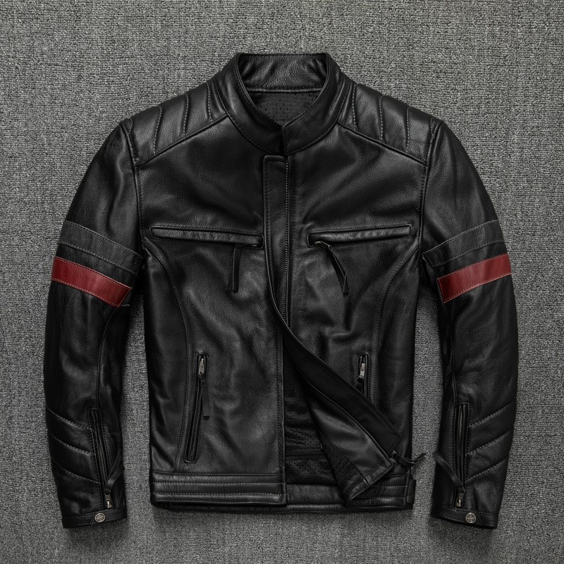 Cycling Gear Shop - Motorpak van puur rundleer van topnerf,