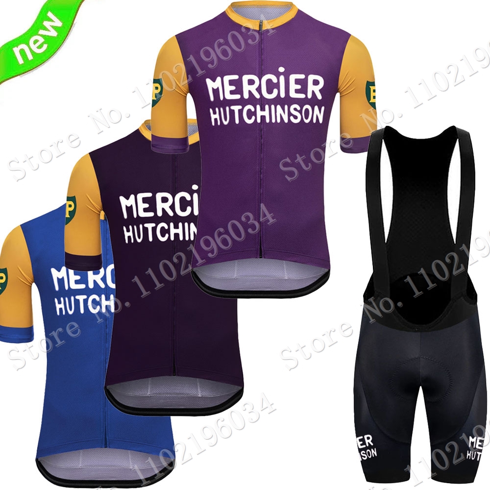 Cycling Bib Shorts - 2023 Mercier Pro Team Retro Wielertrui