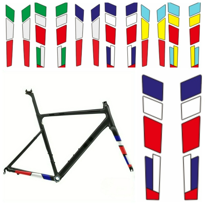 Cycling Gear Sale - 14 stuks 2D 3-kleurige gestreepte fietsframe