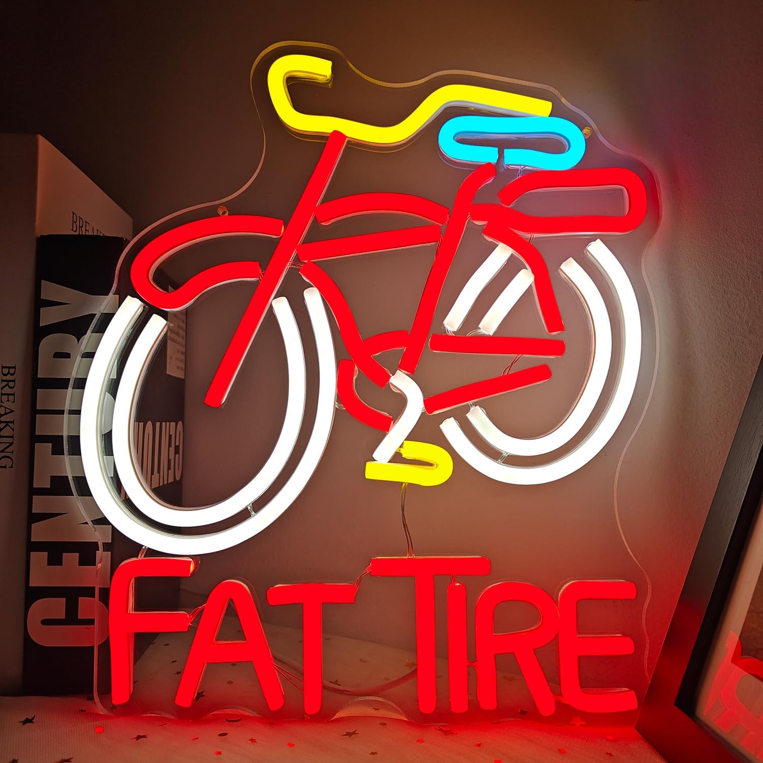 Cycling Gear Shop - LED Neonbord met USB-dimmer voor fietswinkel,