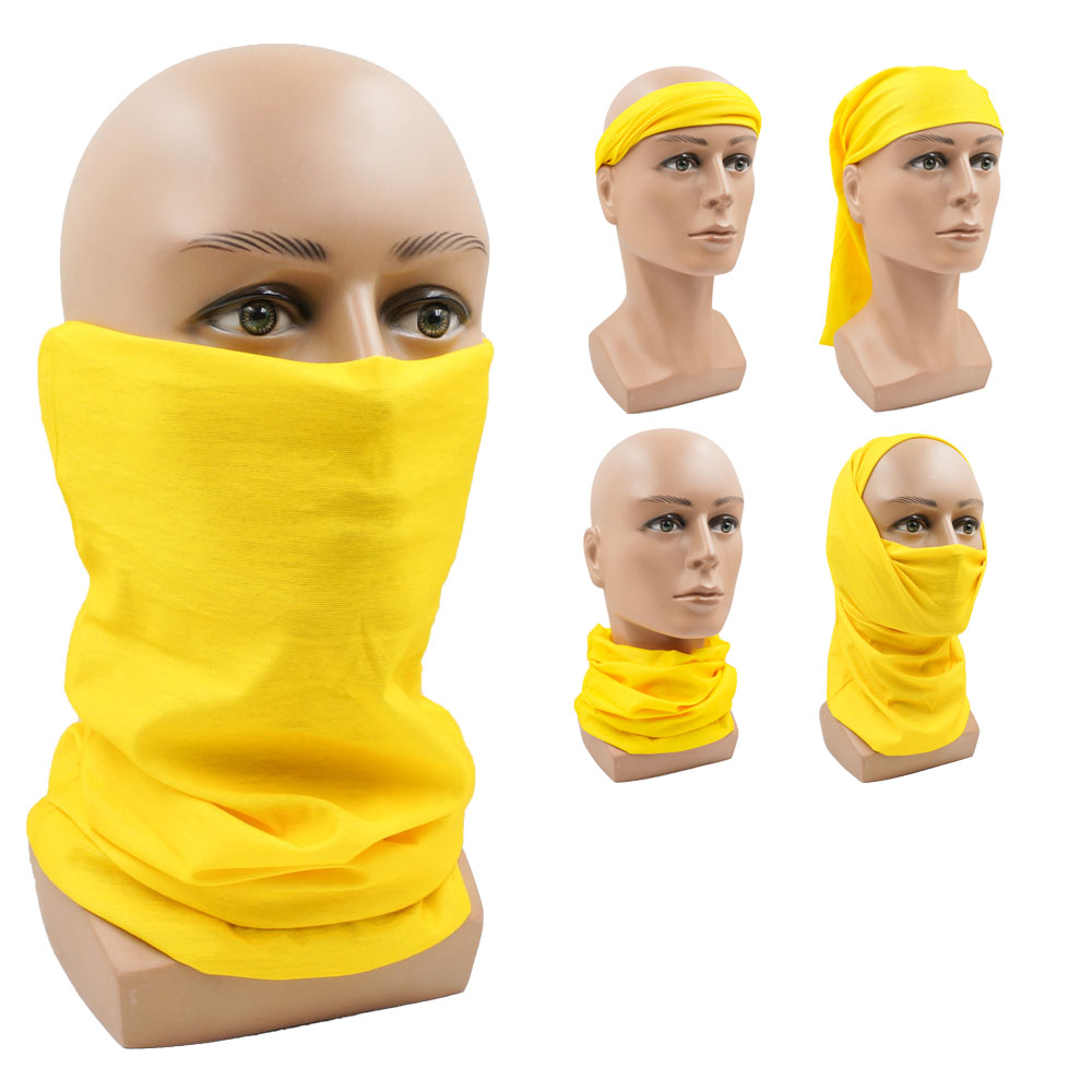 Cycling Gears - Gele multifunctionele fietsen nekbeschermer Sunblock ademende