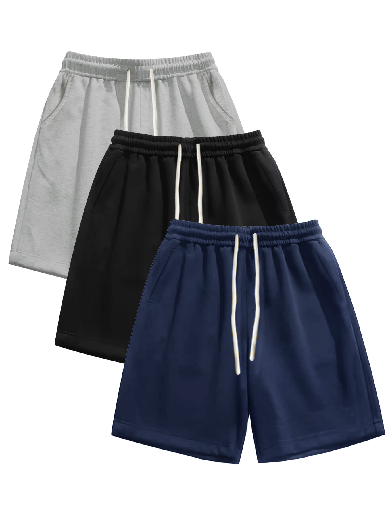 Cycling Bib Shorts - 3-delige herenshorts, zomerse effen kleur, tailleband