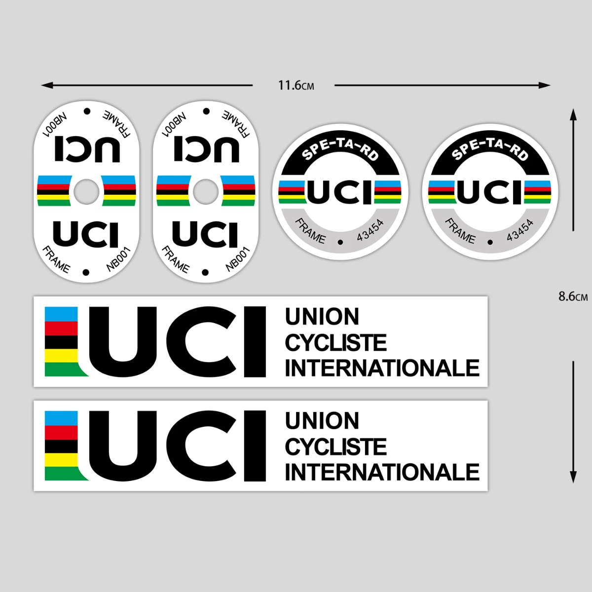 UCI Fietsframe Stickers Duurza - Cycling Gear Sale recensie en prijs