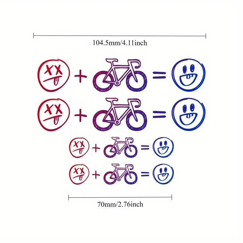 4 stuks Happy Face Bike Sticke - Cycling Gear Sale recensie en prijs
