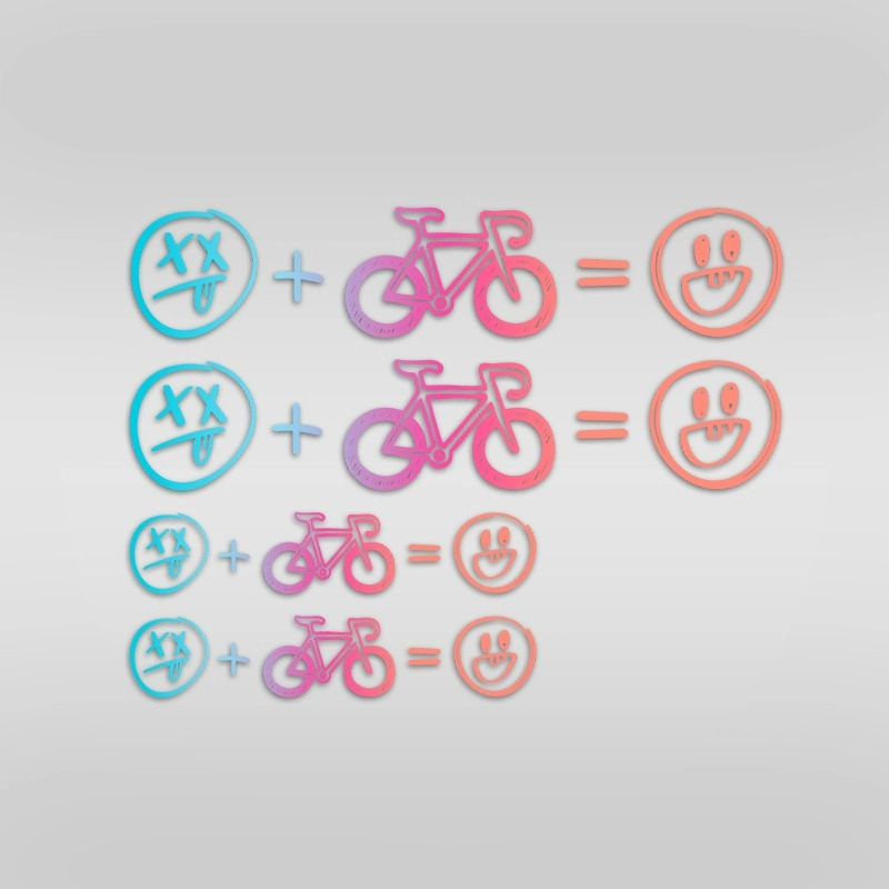 4 stuks Happy Face Bike Sticke - Cycling Gear Sale recensie en prijs