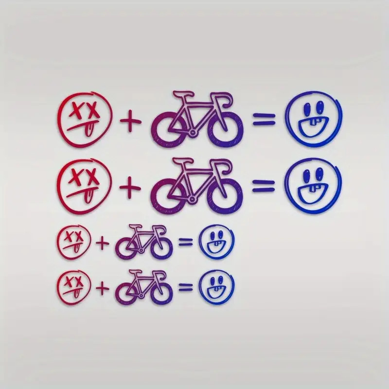 4 stuks Happy Face Bike Sticke - Cycling Gear Sale recensie en prijs