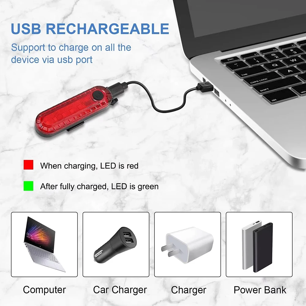 Fietsachterlicht USB Oplaadbaa - Bicycle Helmet recensie en prijs