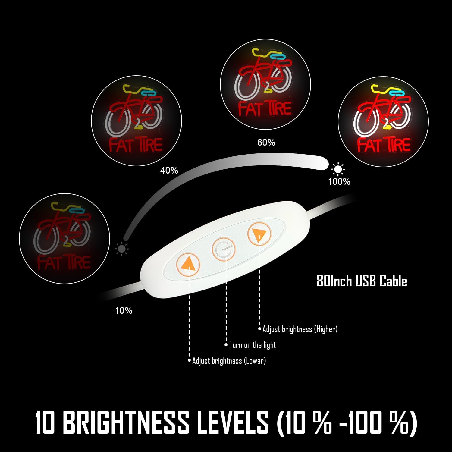 LED Neonbord met USB-dimmer vo - Cycling Gear Shop recensie en prijs